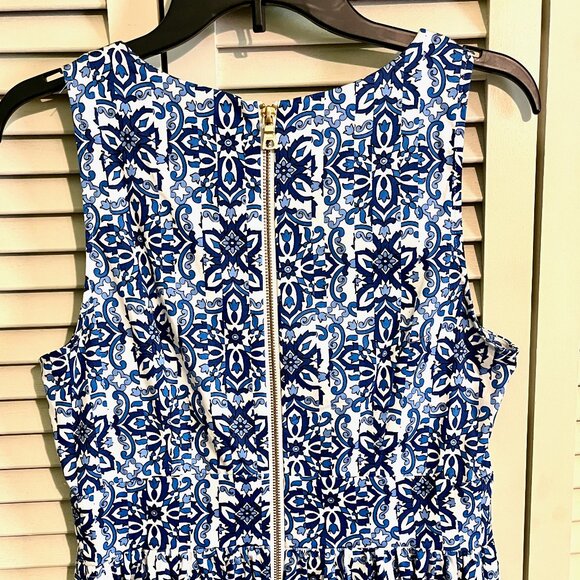 Milly Banvin Dress * Size 10 * Cotton Spandex * Pockets! * Flowing Skirt - Picture 6 of 7